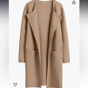 ANRABESS Women's Open Front Knit Cardigan Long Sleeve Classy Sweater Jacket